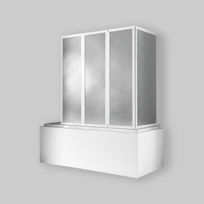 PARETE VASCA "GIGLIO" BOLLICINE ACRILICO PROFILO BIANCO 1 anta 67/68cm + 3 ante 133cm Ch.2 lati