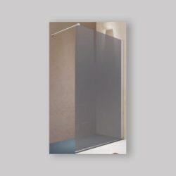 PARETE FRONTALE ITACA VETRO GREY MM 8 PROFILO CROMO 117,5/120