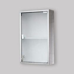 ARMADIETTO CON SERRATURA JOKER Acciaio Inox/vetro