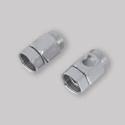COPPIA DISTANZIALI PER GRUPPI CON DADO GIREVOLE MF 3/4" con foro 3/8" + MF 3/4" cieco