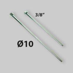 TUBETTO DI RAME CROMO 3/8" F 10 MM CON CALOTTA cm 40