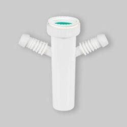 CANOTTO CON DOPPIO ATTACCO LAVATRICE - LAVASTOVIGLIE 1"1/2 x 40