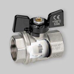 VALVOLA CON RITEGNO INCORPORATO F/F FARFALLA IN ALLUMINIO BUGATTI 3/4" DN 20