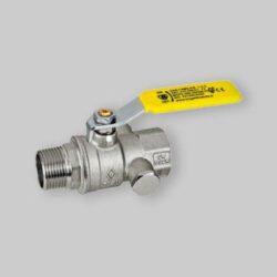 VALVOLA A SFERA GAS M/F CON PRESA DI PRESSIONE LEVA ACCIAIO BUGATTI 1" DN 25
