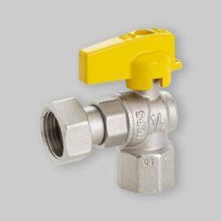 RUBINETTO GAS A SFERA A SQUADRA F/F CON DADO GIREVOLE FIV 1/2" x 3/4" G