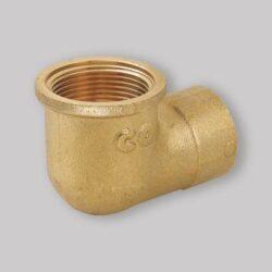 RACCORDO A GOMITO RIDOTTO FF OTTONE GIALLO 1" x 3/4"