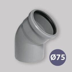 CURVA INNESTO Ø 75 45°