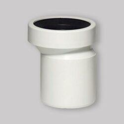 MANICOTTO INNESTO BIANCO WC ECCENTRICO CON GUARNIZIONE Ø 110 - H 180 mm
