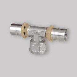 RACCORDO A TEE FEMMINA A PRESSARE PER MULTISTRATO ICMA 32x1"x32