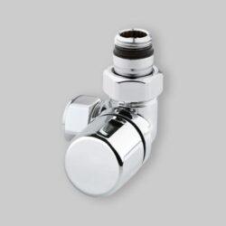 VALVOLA D'ARREDO AD ANGOLO DX TERMOSTATIZZABILE CROMO ARTECLIMA 1/2" x 24-19