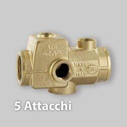 SEPARATORE D'ARIA IN OTTONE CON 5 ATTACCHI 1"1/4