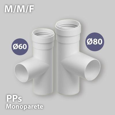 TEE F/M/M PER CALDAIA A CONDENSAZIONE Ø60 mm
