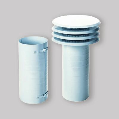 ESALATORE LAMELLARE BIANCO TELESCOPICO PER SCARICO FUMI Ø150/155 mm
