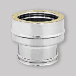 RACCORDO CALDAIA INOX DOPPIA PARETE A MONO 100 F x 150 M - 100 F mono