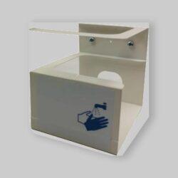 PORTA DOSATORE A PARETE PER GEL IGIENIZZANTE 10.5 L x 12 H. x 11 P.