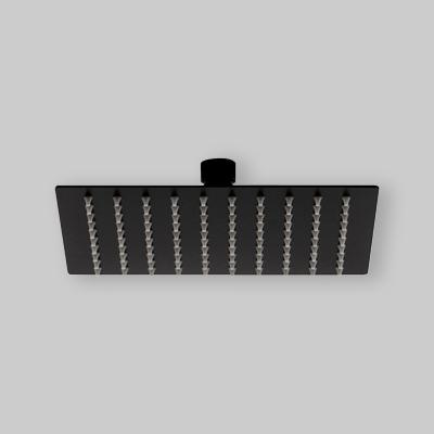 SOFFIONE DOCCIA INOX QUADRO NERO 300 x 300 mm