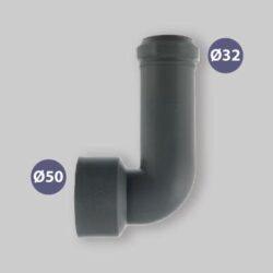 CURVA TECNICA AD INNESTO 3X3 Ø 32/50